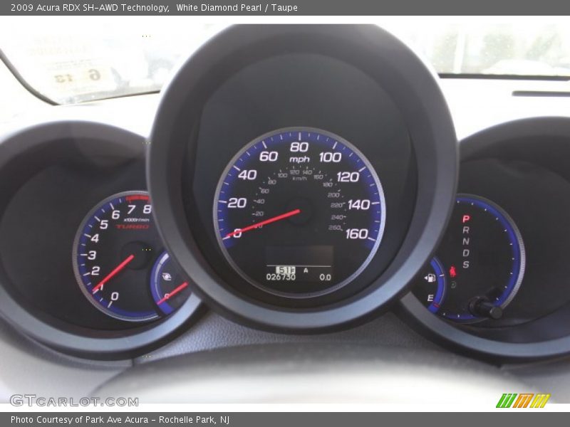 White Diamond Pearl / Taupe 2009 Acura RDX SH-AWD Technology