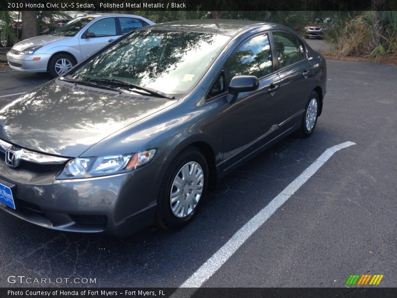 Polished Metal Metallic / Black 2010 Honda Civic LX-S Sedan