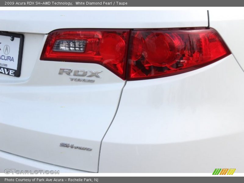 White Diamond Pearl / Taupe 2009 Acura RDX SH-AWD Technology