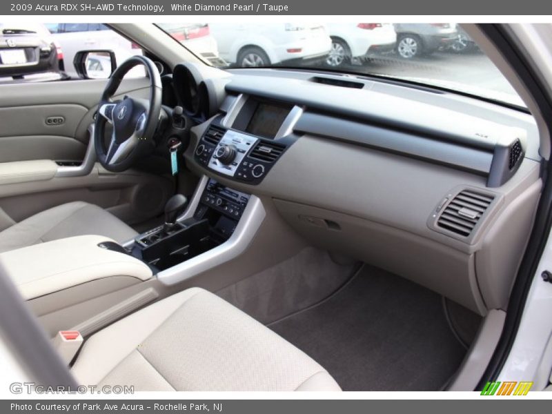 White Diamond Pearl / Taupe 2009 Acura RDX SH-AWD Technology
