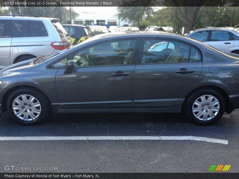 Polished Metal Metallic / Black 2010 Honda Civic LX-S Sedan