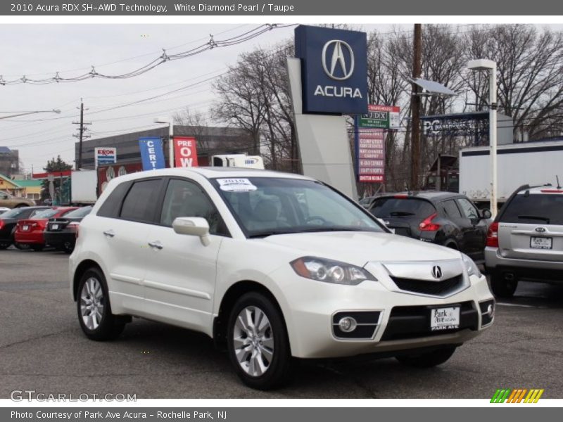 White Diamond Pearl / Taupe 2010 Acura RDX SH-AWD Technology