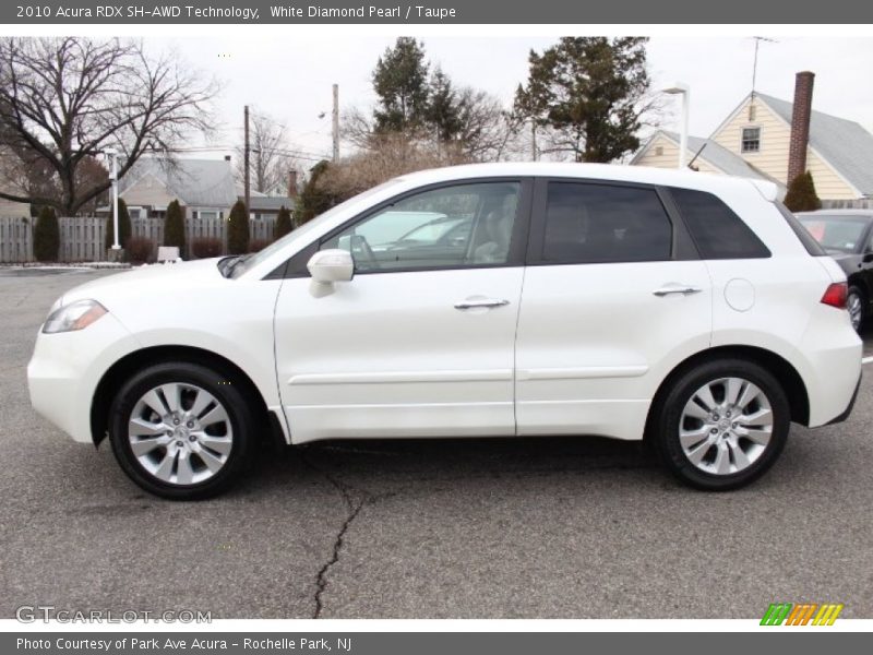 White Diamond Pearl / Taupe 2010 Acura RDX SH-AWD Technology