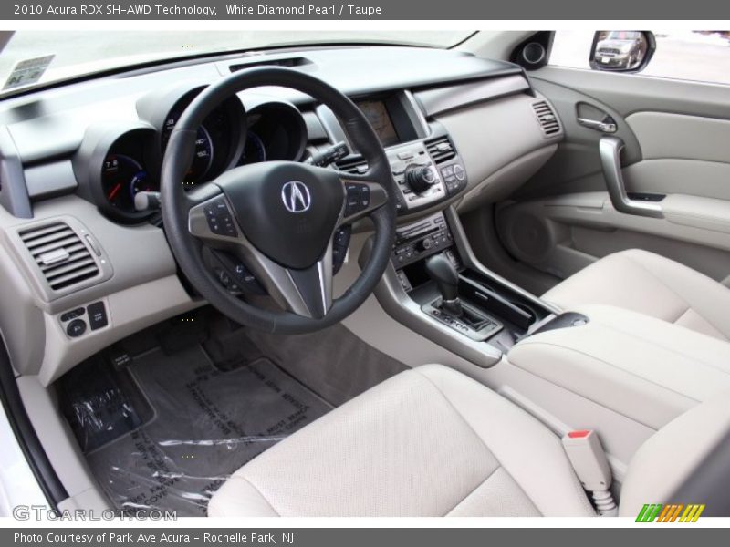 White Diamond Pearl / Taupe 2010 Acura RDX SH-AWD Technology