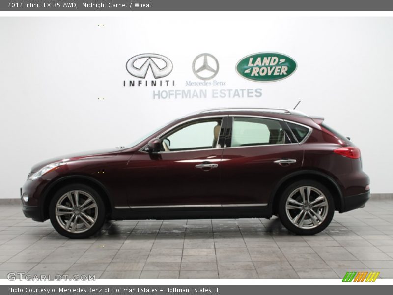 Midnight Garnet / Wheat 2012 Infiniti EX 35 AWD