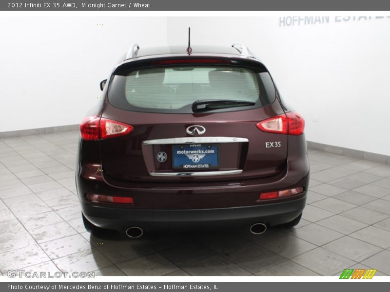 Midnight Garnet / Wheat 2012 Infiniti EX 35 AWD