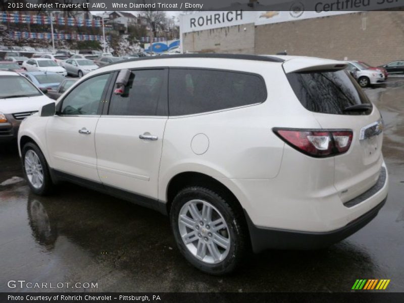 White Diamond Tricoat / Ebony 2013 Chevrolet Traverse LT AWD