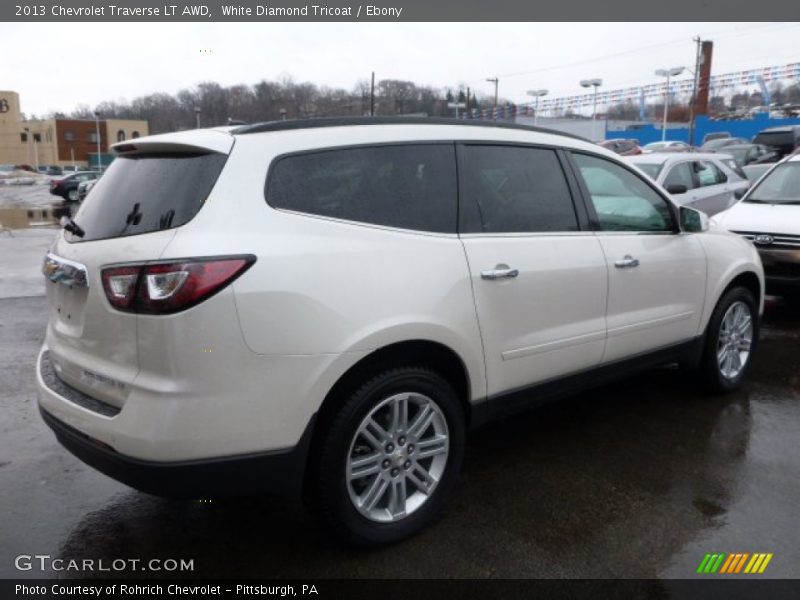 White Diamond Tricoat / Ebony 2013 Chevrolet Traverse LT AWD