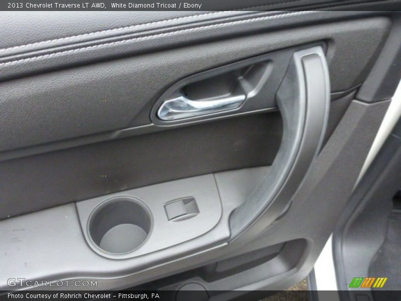 White Diamond Tricoat / Ebony 2013 Chevrolet Traverse LT AWD