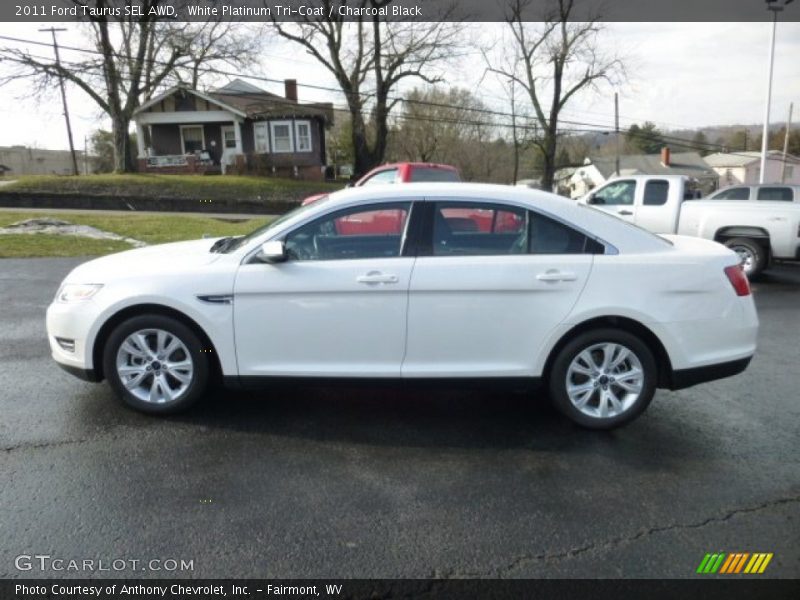 White Platinum Tri-Coat / Charcoal Black 2011 Ford Taurus SEL AWD