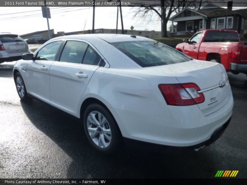 White Platinum Tri-Coat / Charcoal Black 2011 Ford Taurus SEL AWD