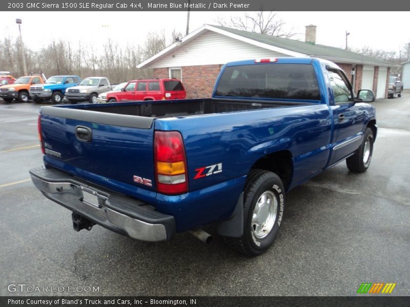 Marine Blue Metallic / Dark Pewter 2003 GMC Sierra 1500 SLE Regular Cab 4x4