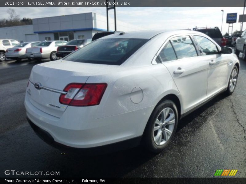 White Platinum Tri-Coat / Charcoal Black 2011 Ford Taurus SEL AWD