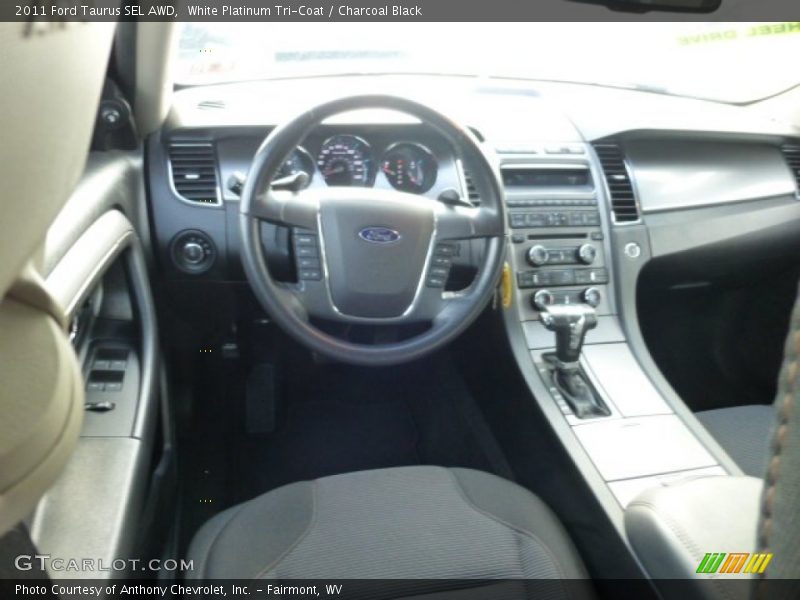 White Platinum Tri-Coat / Charcoal Black 2011 Ford Taurus SEL AWD