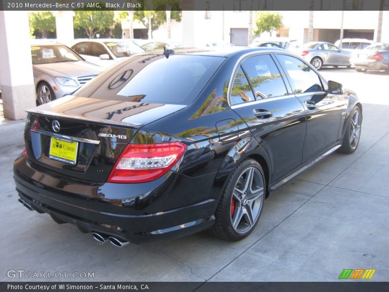 Black / Black 2010 Mercedes-Benz C 63 AMG