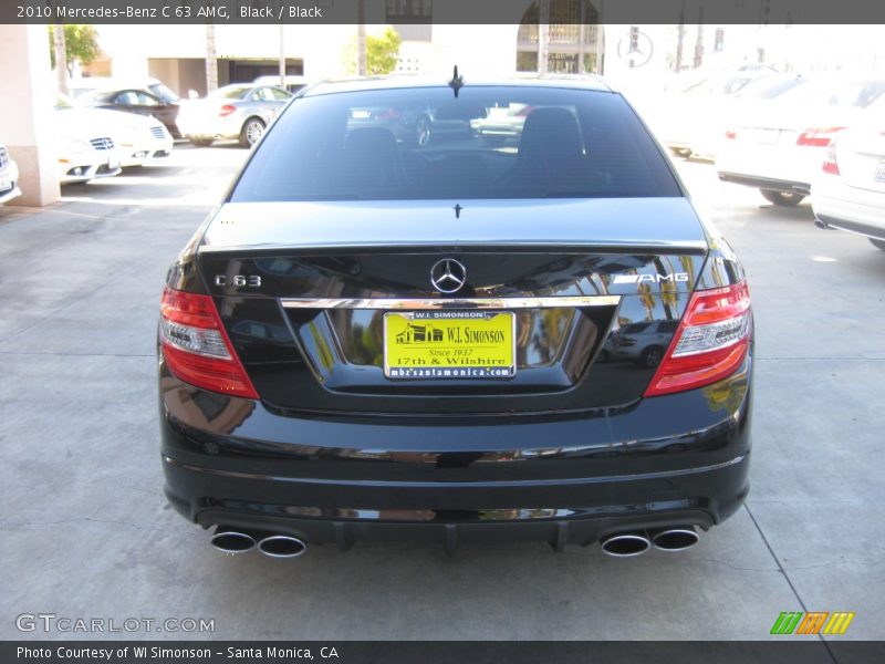 Black / Black 2010 Mercedes-Benz C 63 AMG