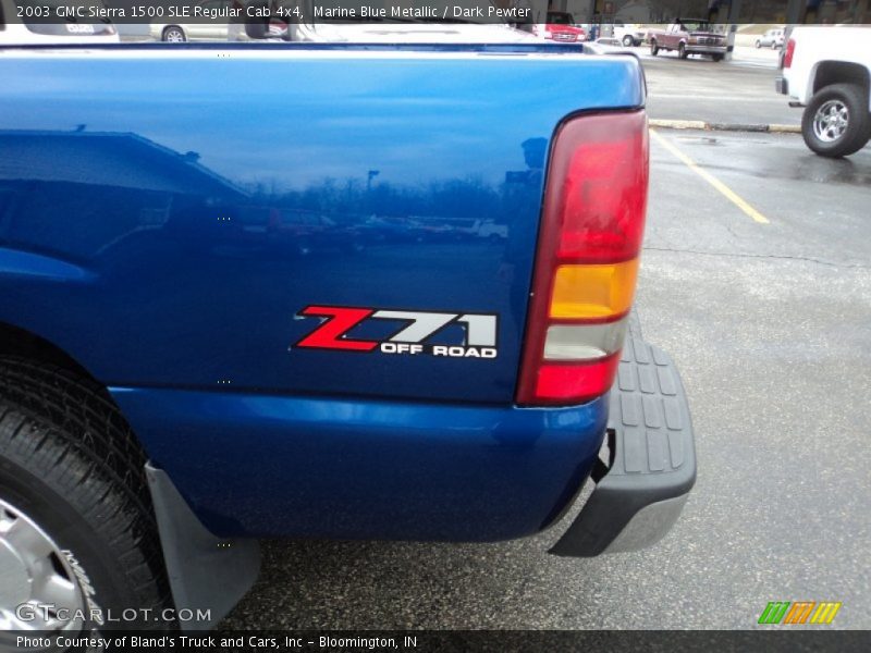 Marine Blue Metallic / Dark Pewter 2003 GMC Sierra 1500 SLE Regular Cab 4x4