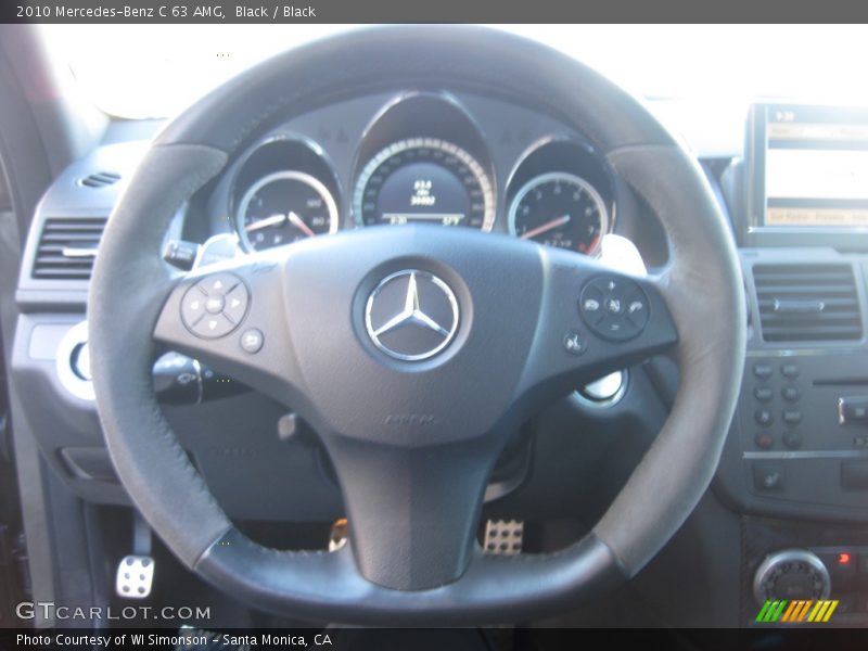 Black / Black 2010 Mercedes-Benz C 63 AMG