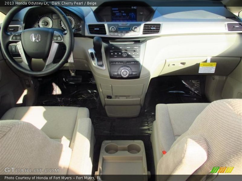 Dark Cherry Pearl / Beige 2013 Honda Odyssey LX