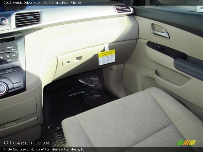 Dark Cherry Pearl / Beige 2013 Honda Odyssey LX