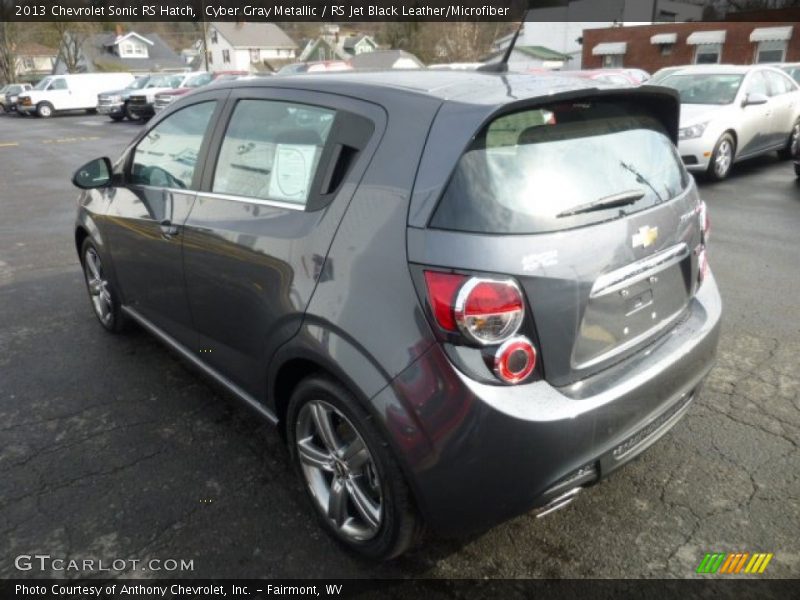 Cyber Gray Metallic / RS Jet Black Leather/Microfiber 2013 Chevrolet Sonic RS Hatch