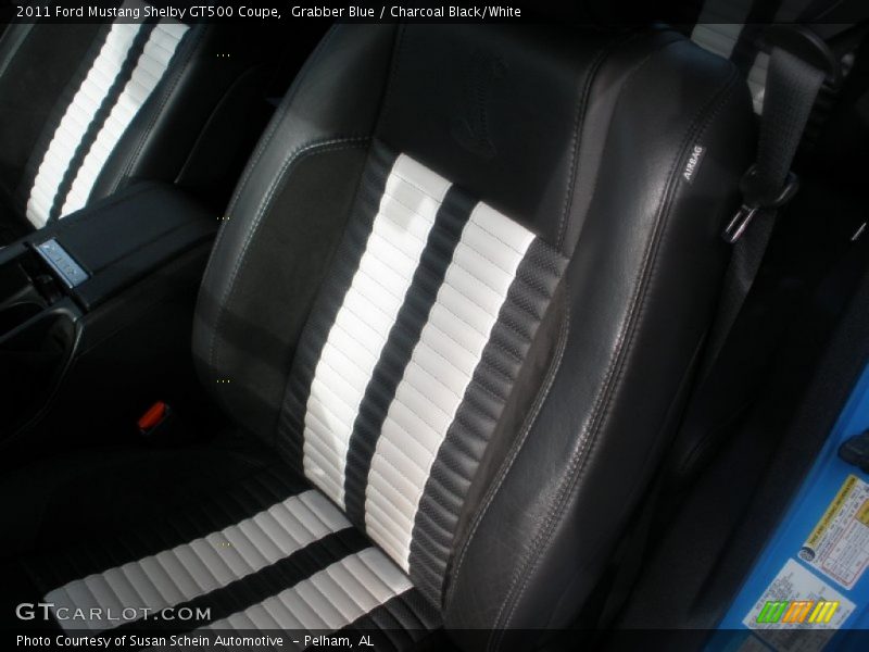Grabber Blue / Charcoal Black/White 2011 Ford Mustang Shelby GT500 Coupe