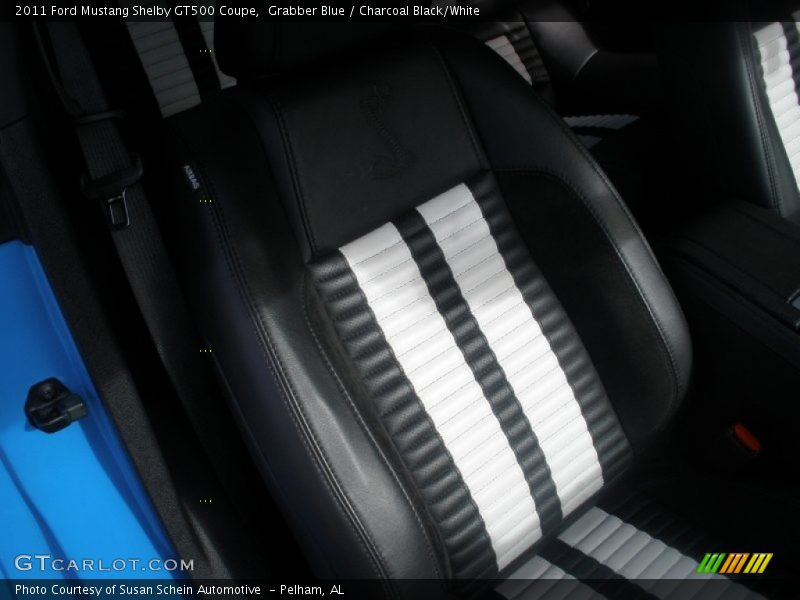 Grabber Blue / Charcoal Black/White 2011 Ford Mustang Shelby GT500 Coupe