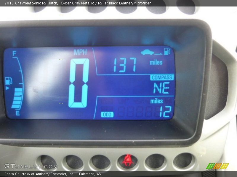 Cyber Gray Metallic / RS Jet Black Leather/Microfiber 2013 Chevrolet Sonic RS Hatch