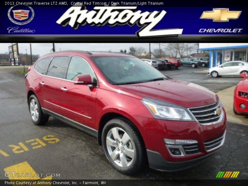 Crystal Red Tintcoat / Dark Titanium/Light Titanium 2013 Chevrolet Traverse LTZ AWD