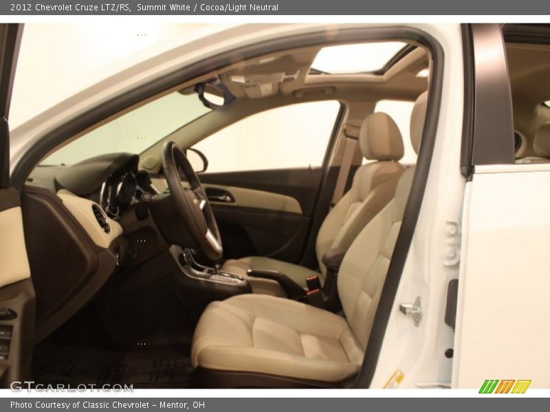 Front Seat of 2012 Cruze LTZ/RS