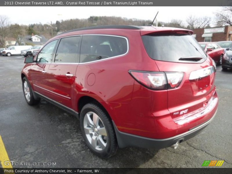 Crystal Red Tintcoat / Dark Titanium/Light Titanium 2013 Chevrolet Traverse LTZ AWD