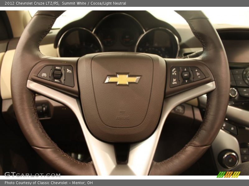 Summit White / Cocoa/Light Neutral 2012 Chevrolet Cruze LTZ/RS