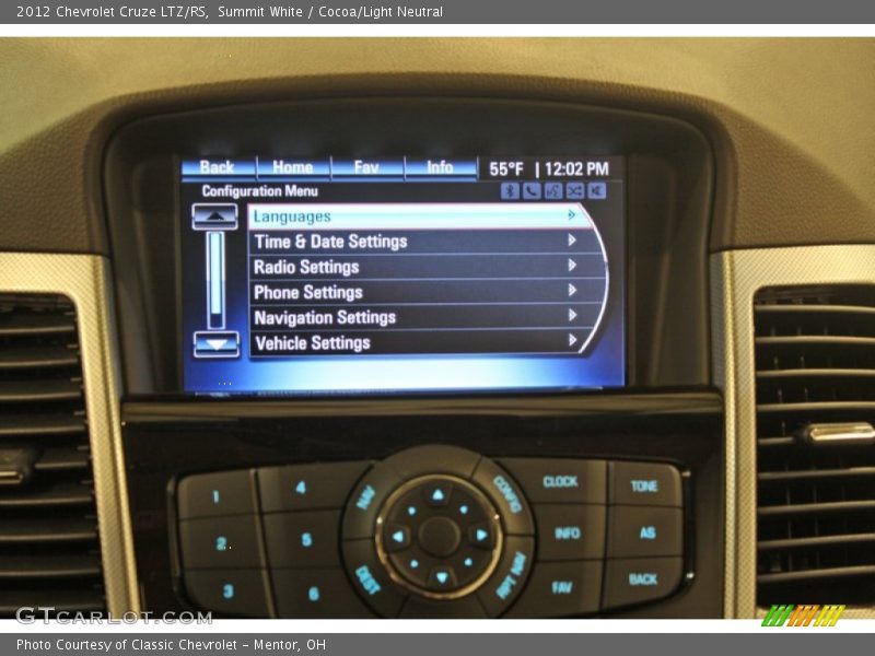 Summit White / Cocoa/Light Neutral 2012 Chevrolet Cruze LTZ/RS