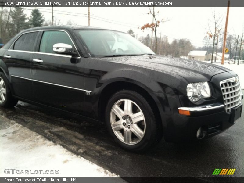 Brilliant Black Crystal Pearl / Dark Slate Gray/Light Graystone 2006 Chrysler 300 C HEMI AWD