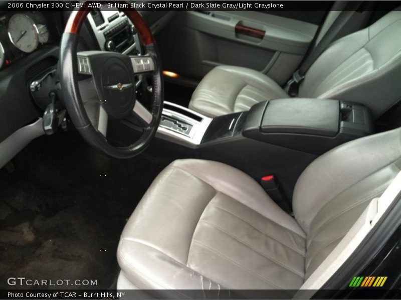 Brilliant Black Crystal Pearl / Dark Slate Gray/Light Graystone 2006 Chrysler 300 C HEMI AWD