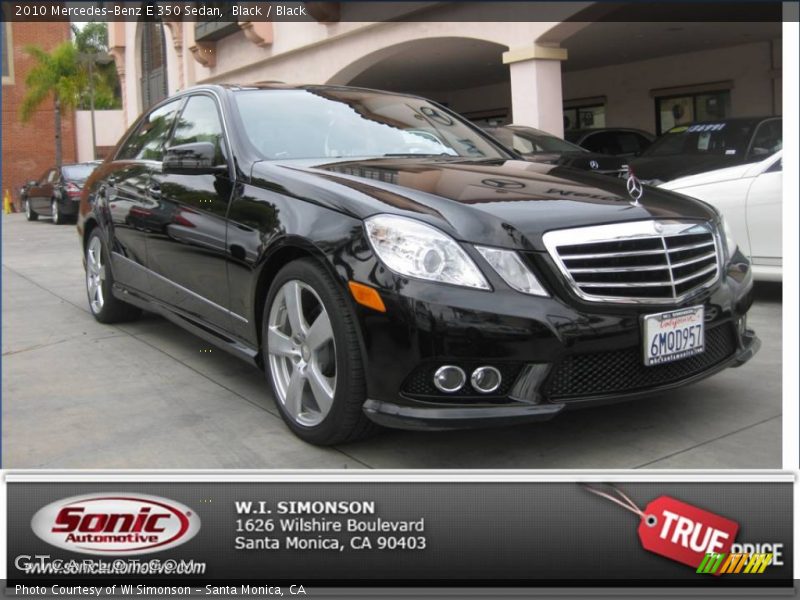 Black / Black 2010 Mercedes-Benz E 350 Sedan