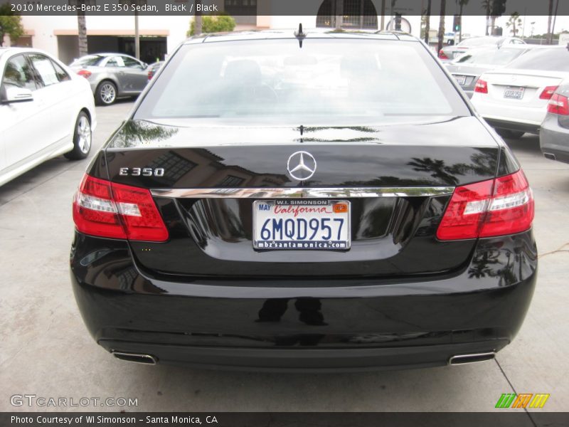 Black / Black 2010 Mercedes-Benz E 350 Sedan