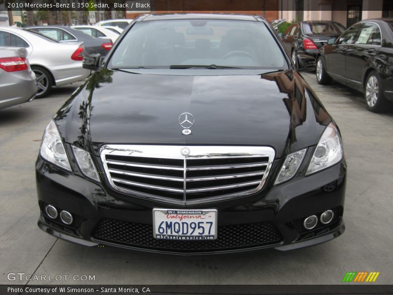 Black / Black 2010 Mercedes-Benz E 350 Sedan