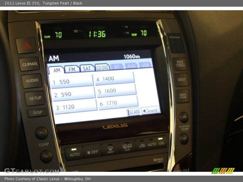 Tungsten Pearl / Black 2011 Lexus ES 350