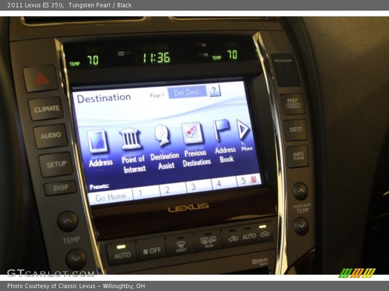 Tungsten Pearl / Black 2011 Lexus ES 350