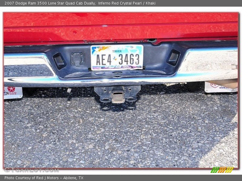 Inferno Red Crystal Pearl / Khaki 2007 Dodge Ram 3500 Lone Star Quad Cab Dually