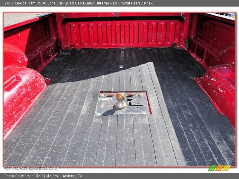 Inferno Red Crystal Pearl / Khaki 2007 Dodge Ram 3500 Lone Star Quad Cab Dually