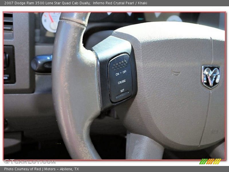 Inferno Red Crystal Pearl / Khaki 2007 Dodge Ram 3500 Lone Star Quad Cab Dually