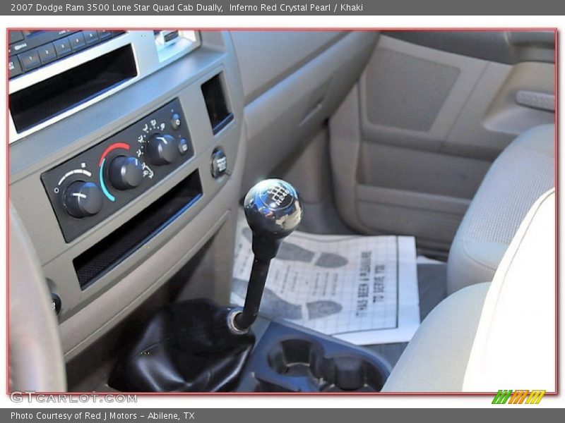 Inferno Red Crystal Pearl / Khaki 2007 Dodge Ram 3500 Lone Star Quad Cab Dually