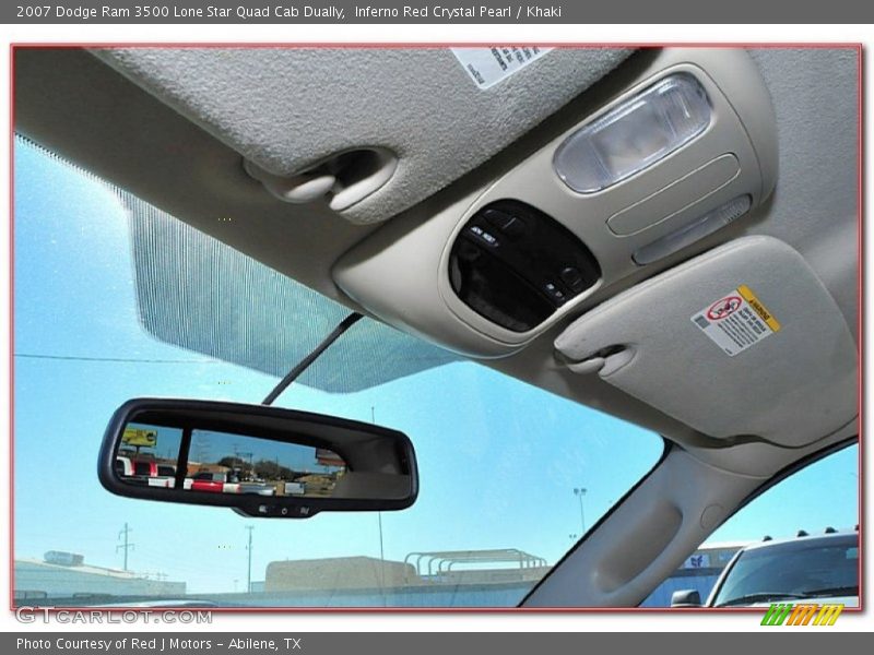 Inferno Red Crystal Pearl / Khaki 2007 Dodge Ram 3500 Lone Star Quad Cab Dually