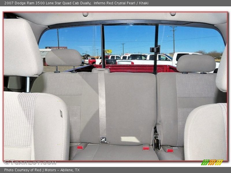 Inferno Red Crystal Pearl / Khaki 2007 Dodge Ram 3500 Lone Star Quad Cab Dually