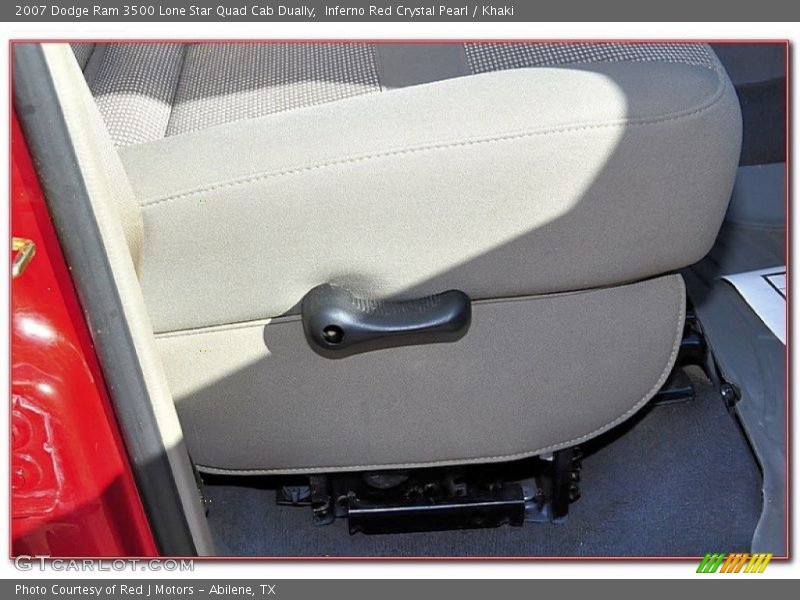 Inferno Red Crystal Pearl / Khaki 2007 Dodge Ram 3500 Lone Star Quad Cab Dually