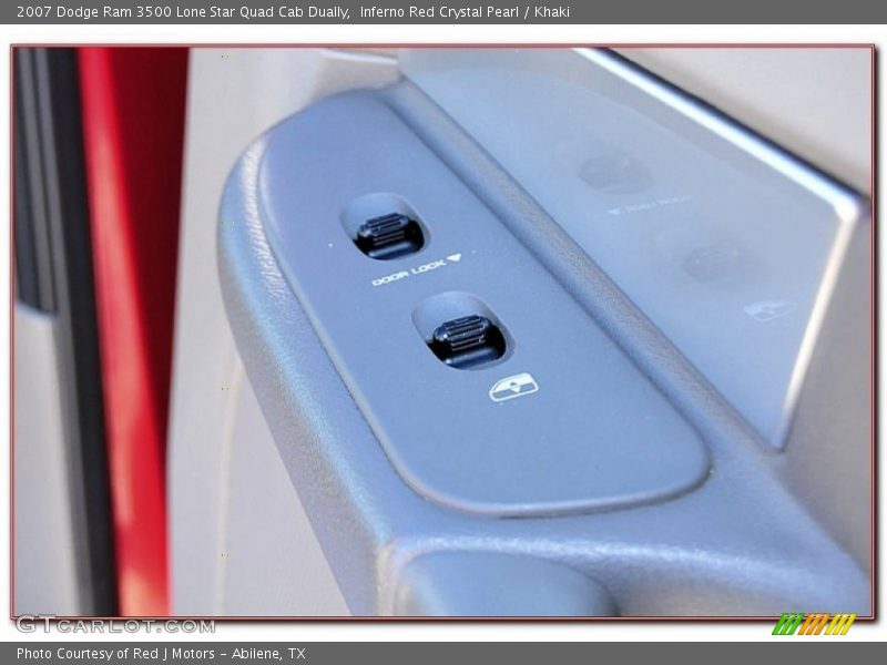 Inferno Red Crystal Pearl / Khaki 2007 Dodge Ram 3500 Lone Star Quad Cab Dually