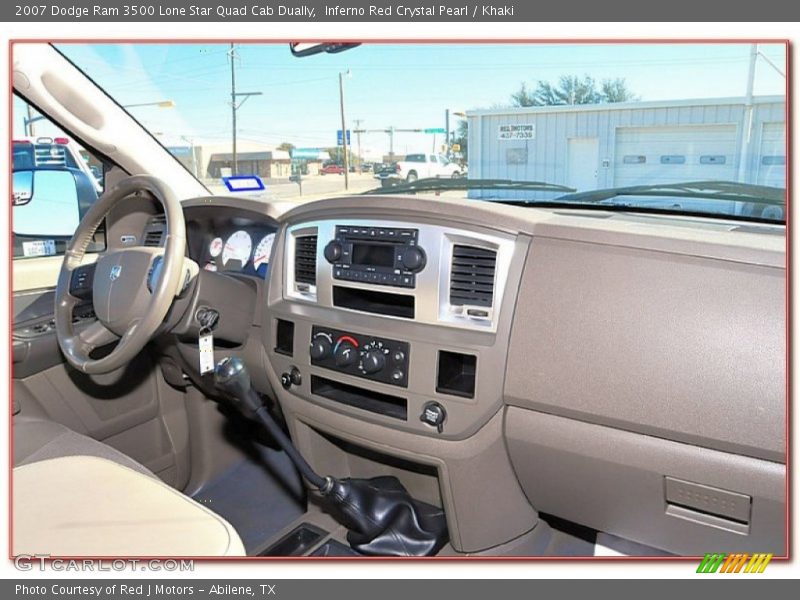 Inferno Red Crystal Pearl / Khaki 2007 Dodge Ram 3500 Lone Star Quad Cab Dually