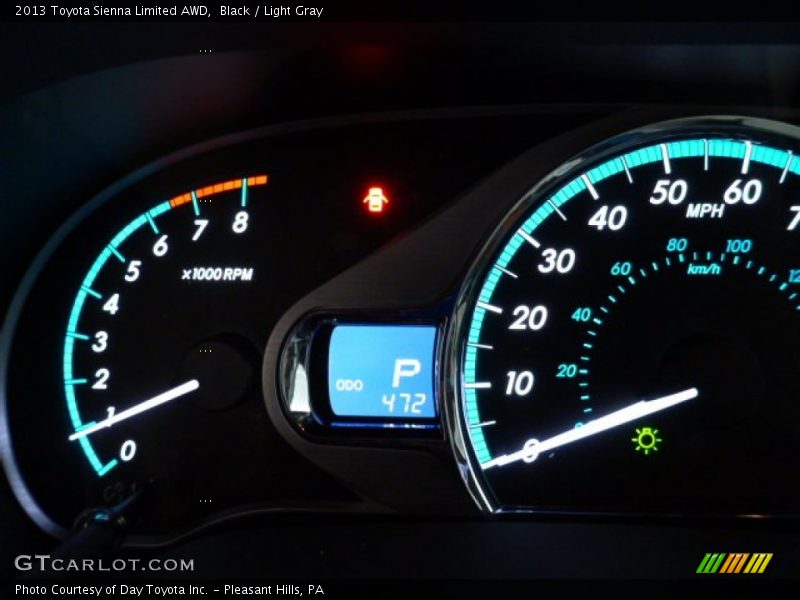 Black / Light Gray 2013 Toyota Sienna Limited AWD